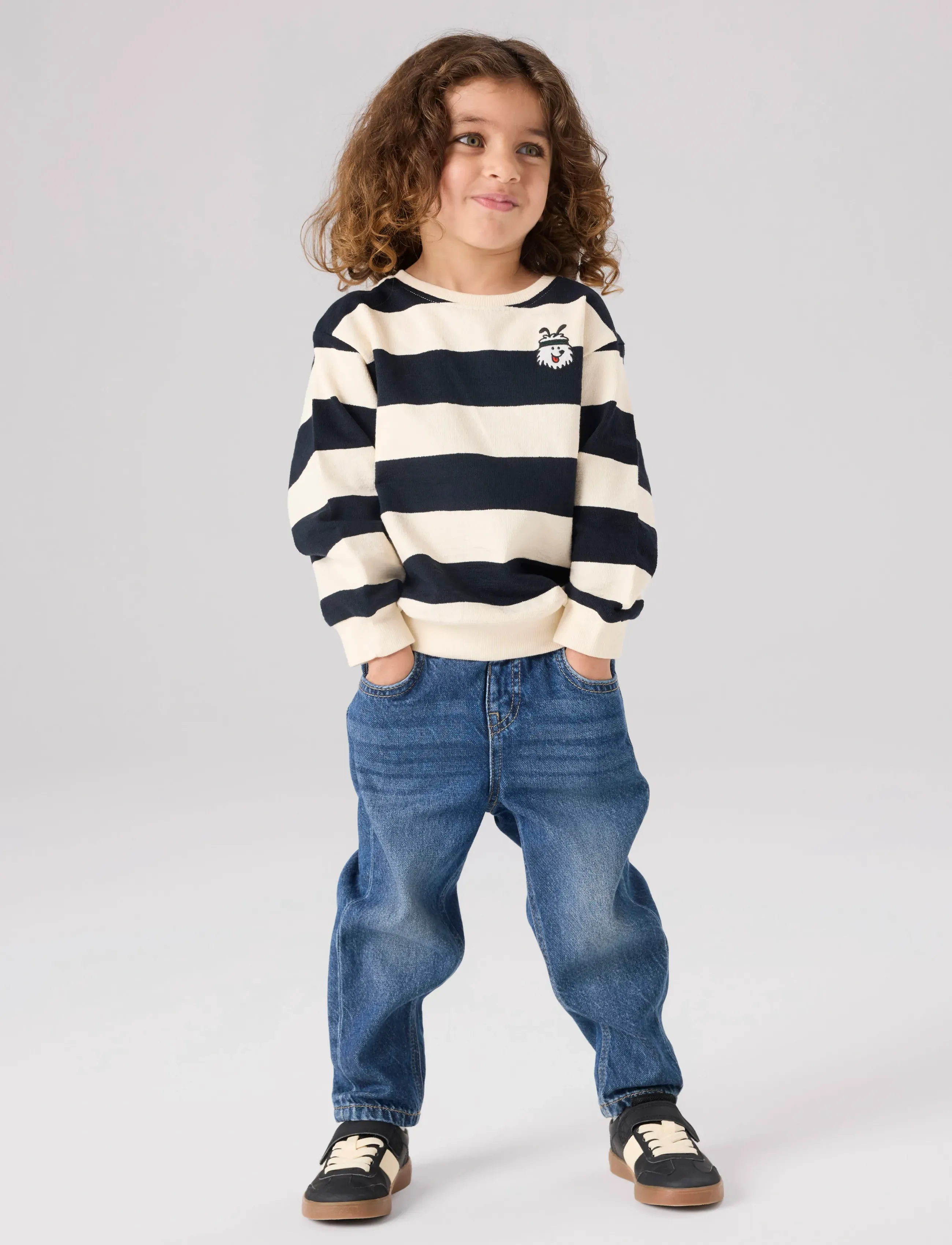 name it - NMMTARTIAN LS NREG SWE UNB - sweatshirts - navy blazer - 4
