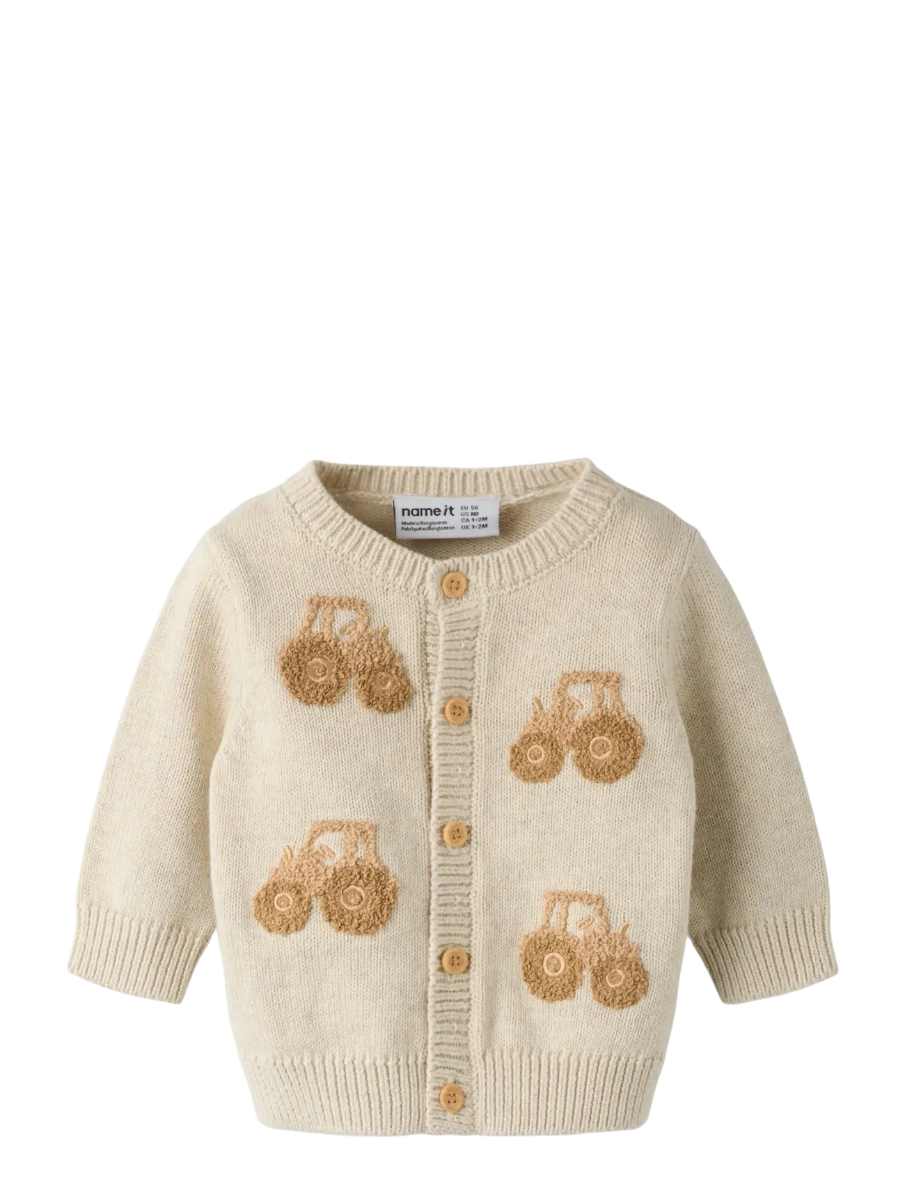 name it Nbmlondon Ls Knit Card, 86, Knitwear, Beige - Cardigans, Kinder