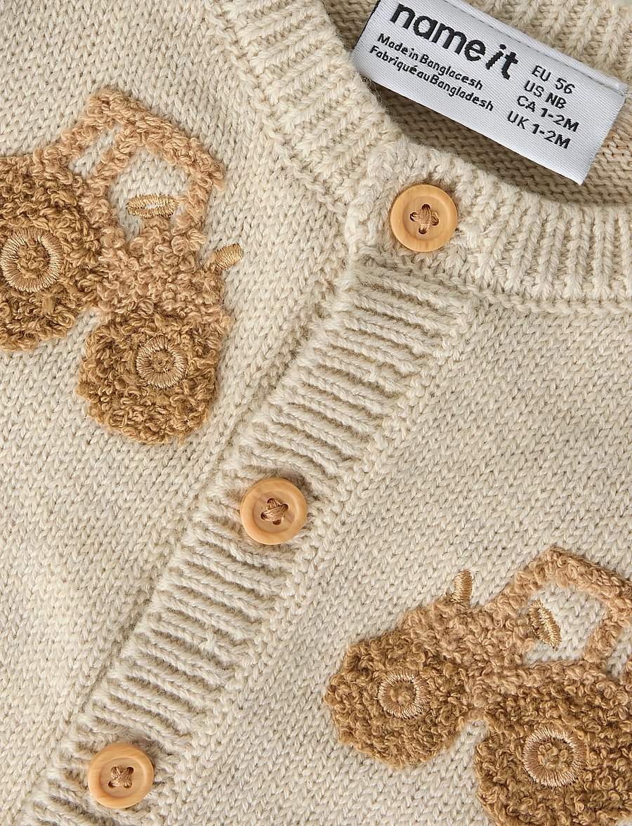 name it - NBMLONDON LS KNIT CARD - peyote melange - 2