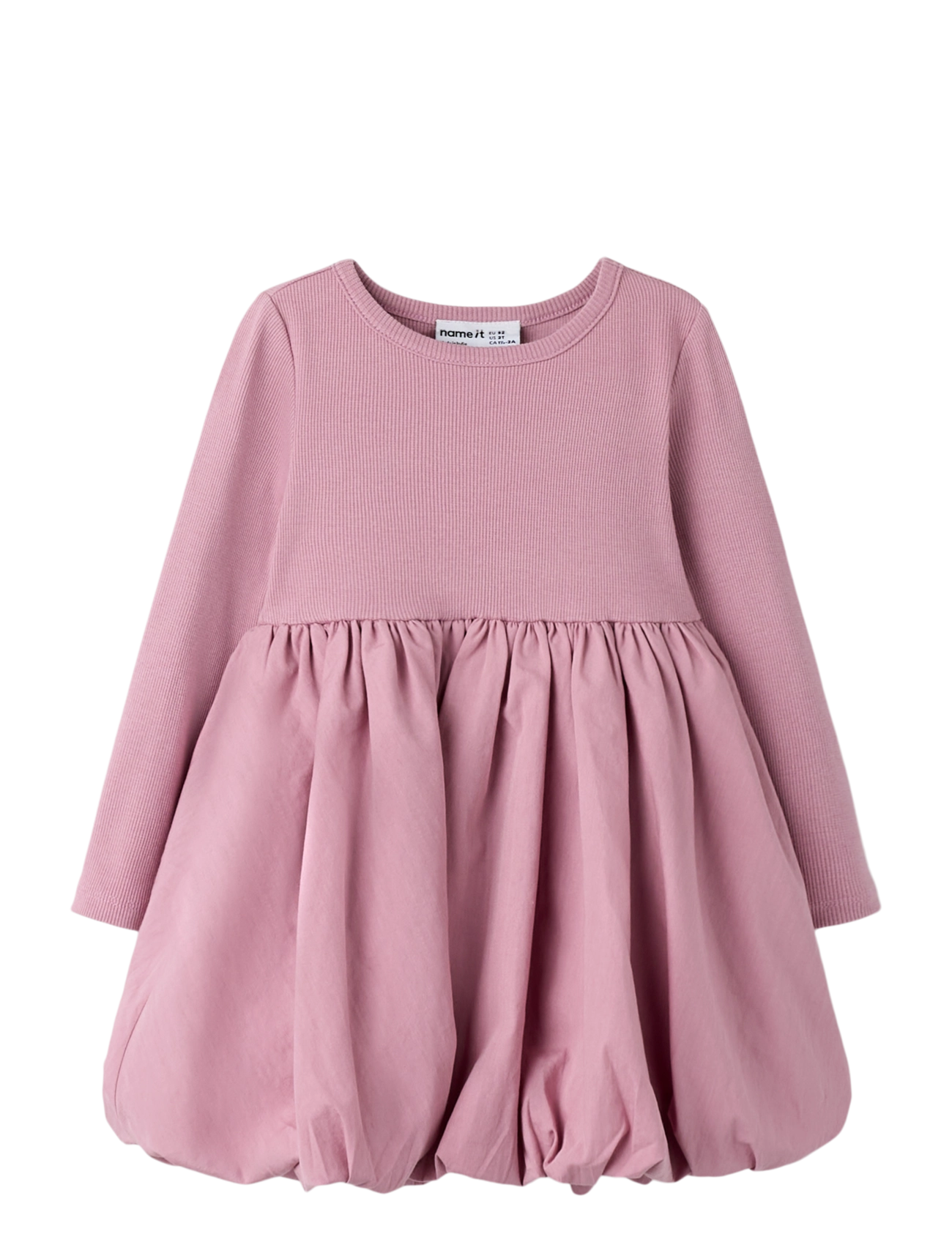 name it NMFLEILANI LS BALLOON DRESS - Klänningar - LILAS / pink/rose