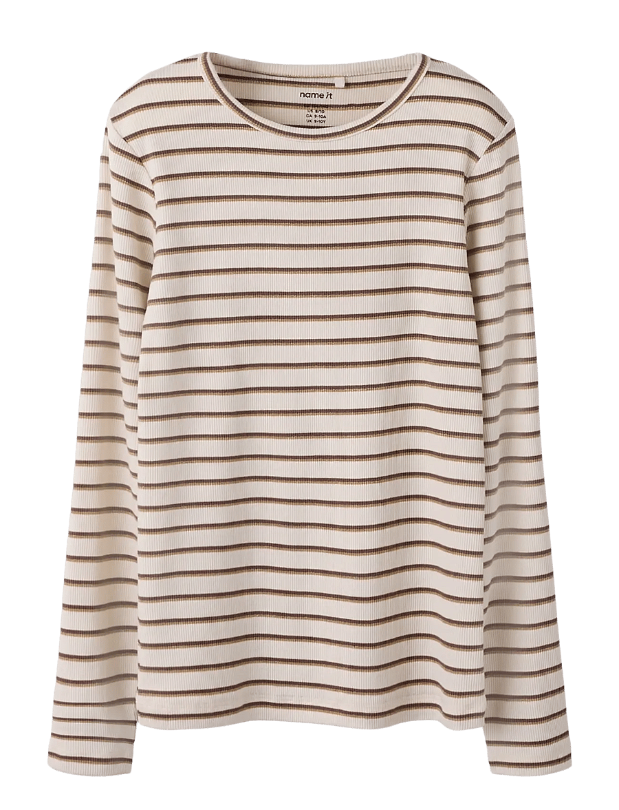 name it - NKFLULAHO LS SLIM TOP - langärmelig - antique white - 0