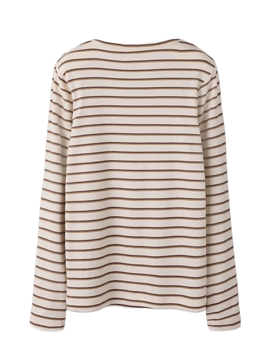 name it - NKFLULAHO LS SLIM TOP - langärmelig - antique white - 1