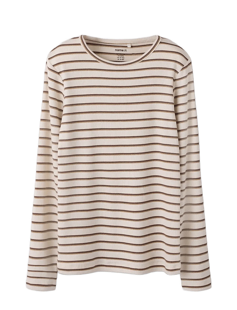 name it - NKFLULAHO LS SLIM TOP - langärmelig - antique white - 2