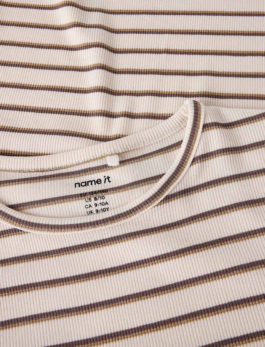 name it - NKFLULAHO LS SLIM TOP - langärmelig - antique white - 3