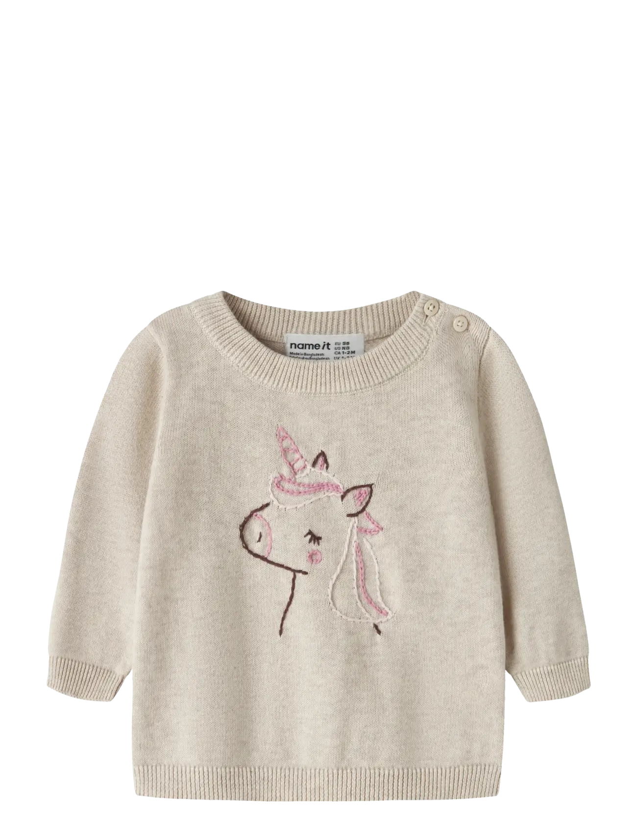 name it NBFLALOTTA LS KNIT - Swetry - PEYOTE MELANGE / beige