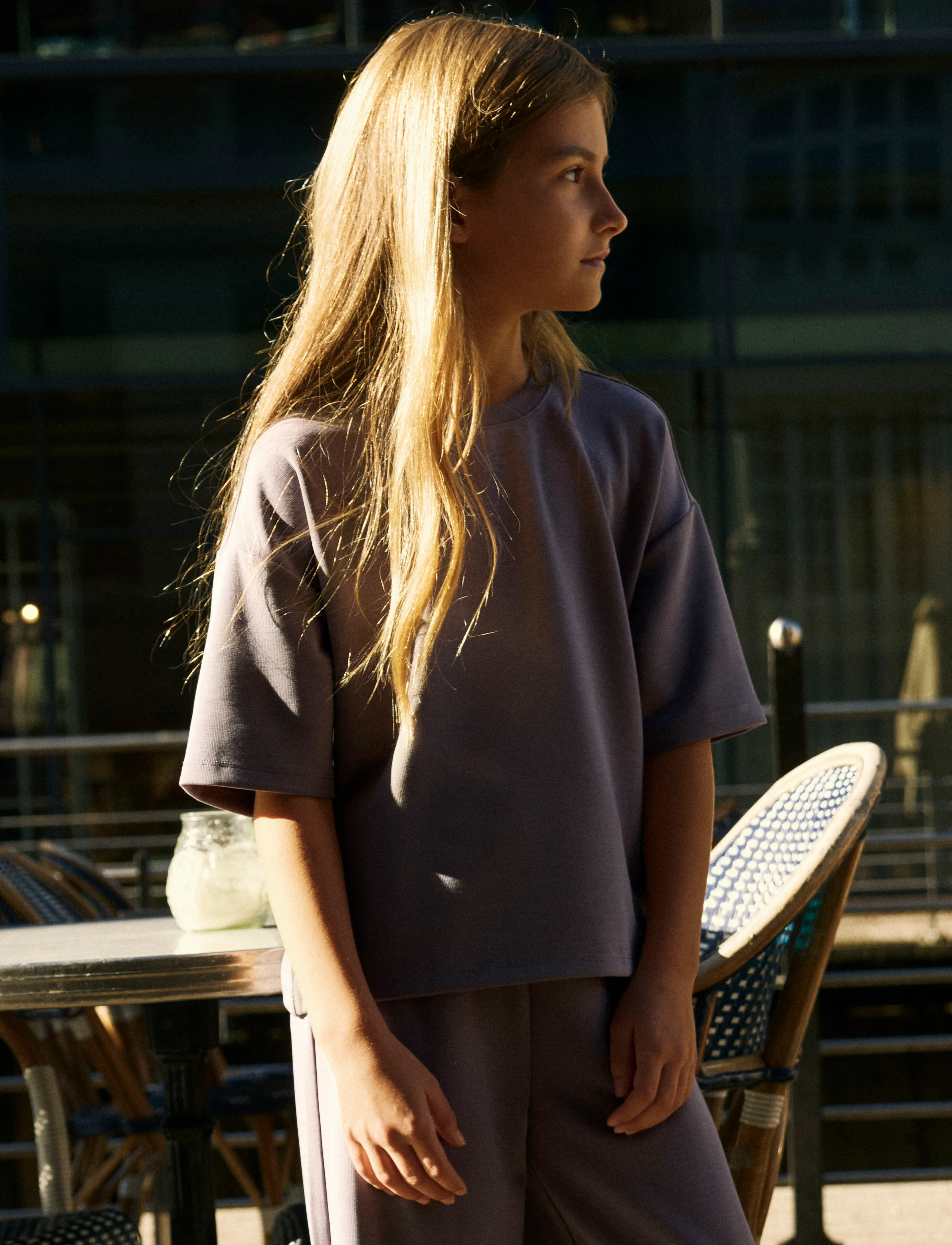 name it - NKFLIVIA SS RLX SH TOP - sweatshirts - silver filigree - 3