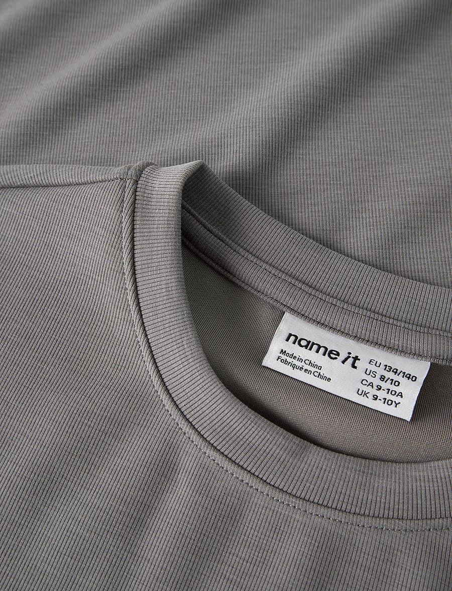 name it - NKFLIVIA SS RLX SH TOP - sweatshirts - silver filigree - 4