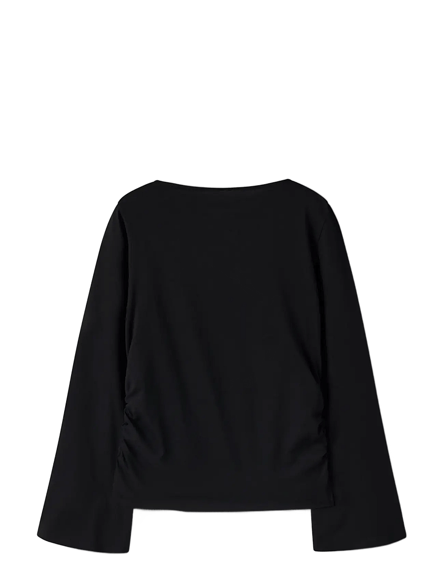 name it - NKFLANNI LS TOP - pikkade varrukatega t-särgid - black - 1