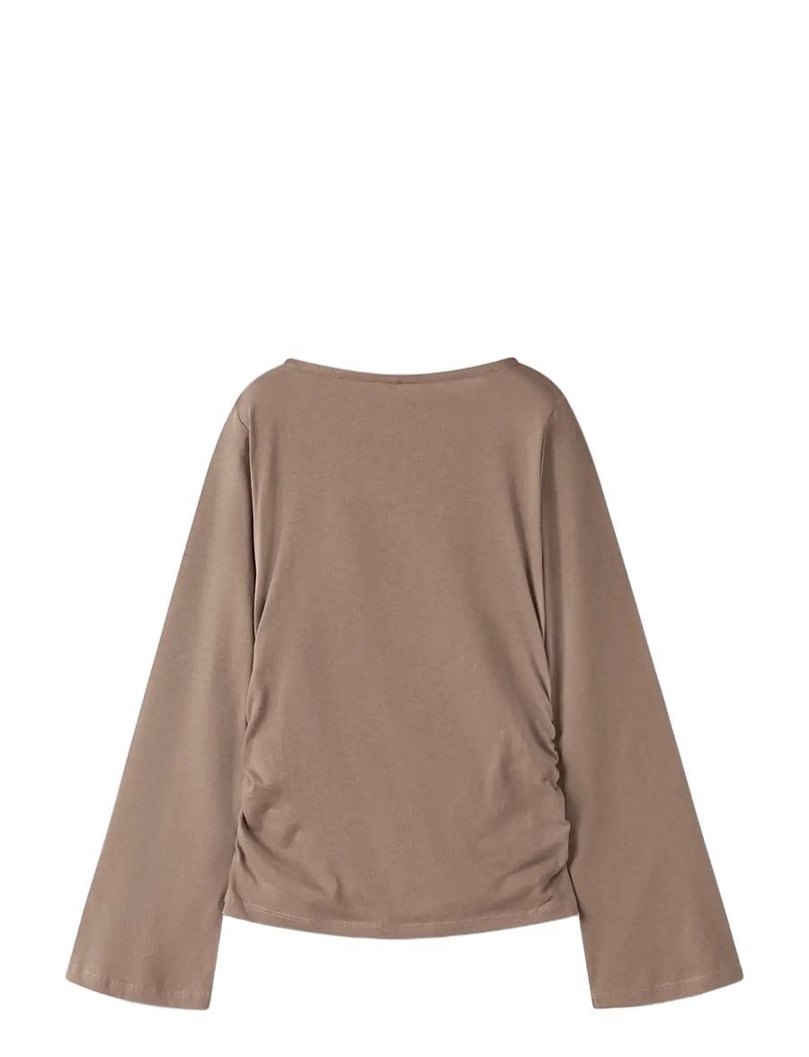 name it - NKFLANNI LS TOP - pikkade varrukatega t-särgid - brown lentil - 1