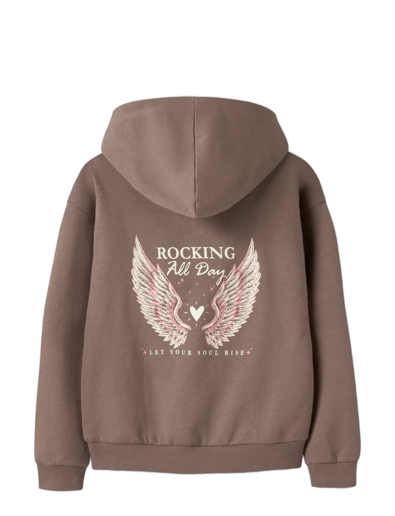 name it - NKFLOTUSE LS RLX SWEAT WH BRU - kapuutsiga pusad - brown lentil - 1