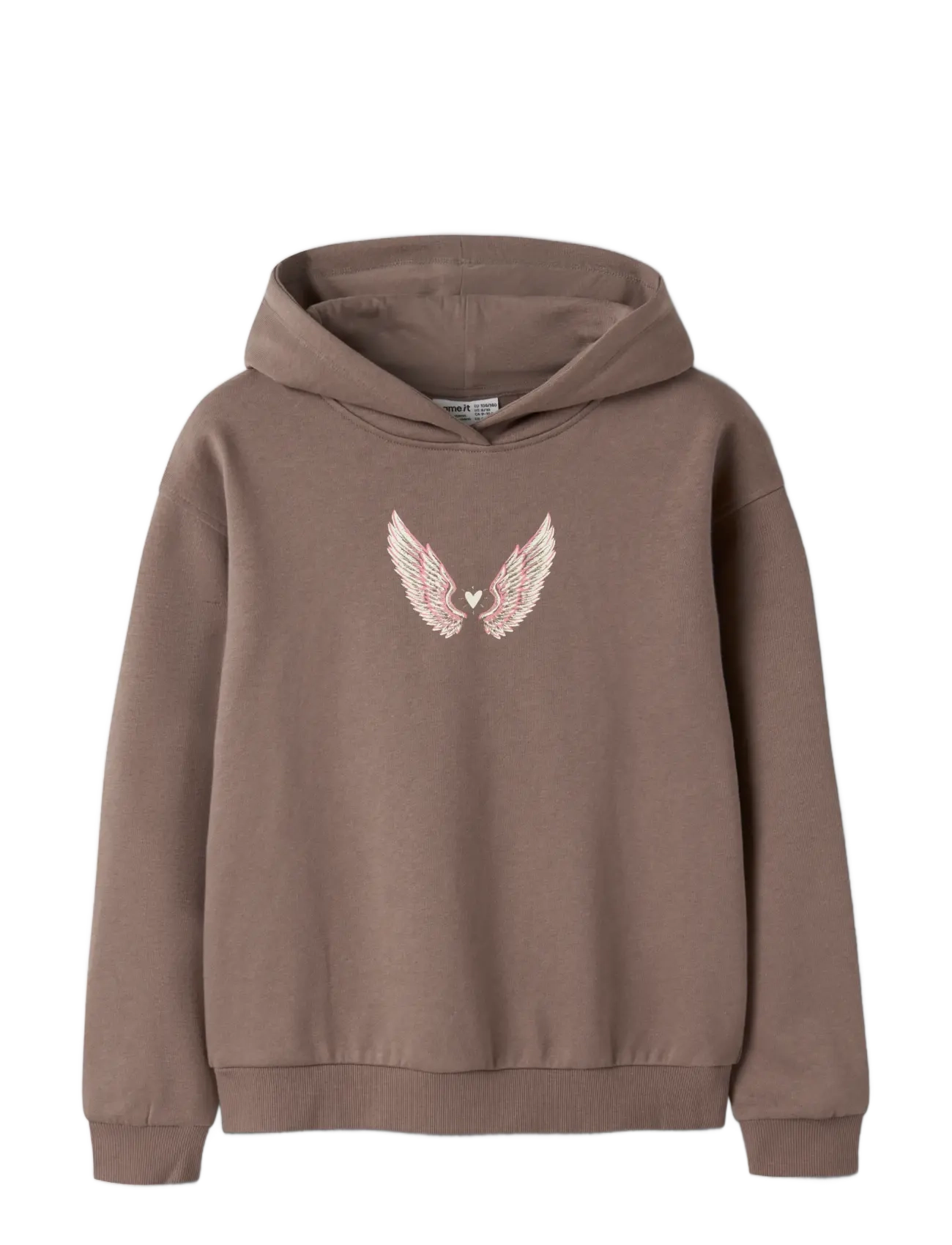 name it - NKFLOTUSE LS RLX SWEAT WH BRU - kapuutsiga pusad - brown lentil - 2