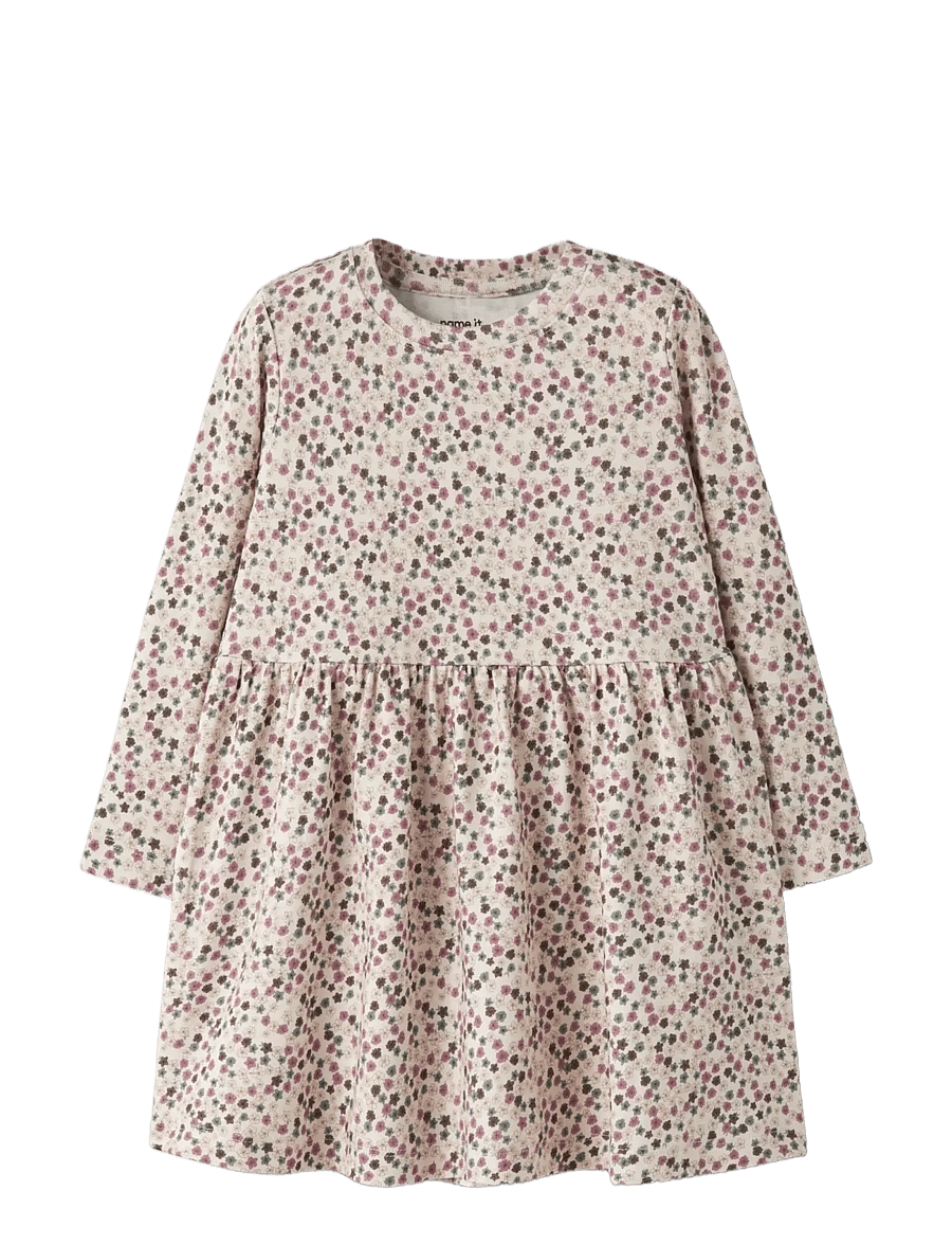 name it - NMFLIANNA LS DRESS - pikkade varrukatega beebikleidid - antique white - 0