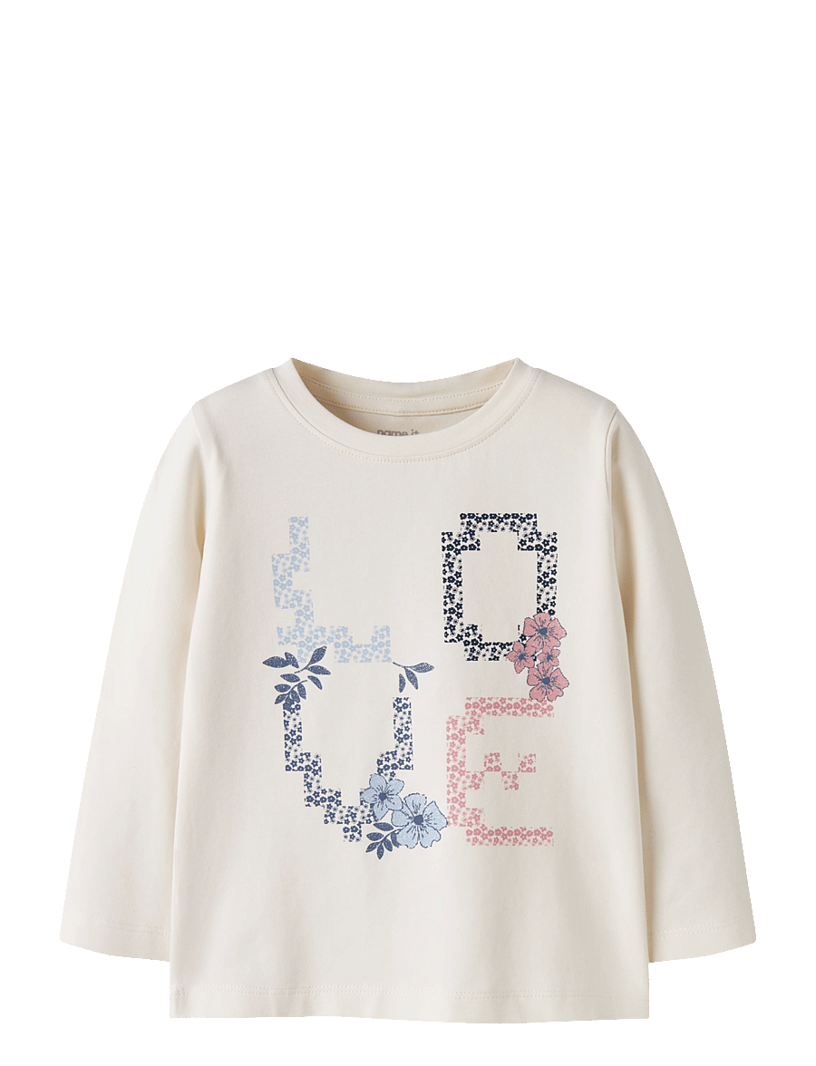 name it - NMFLIA LS TOP - langärmelig - antique white - 0