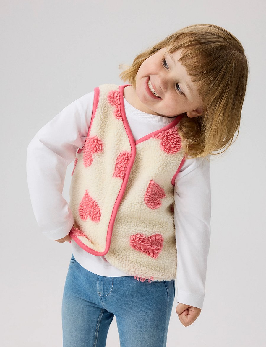 name it - NMFLARA TEDDY VEST - antique white - 2