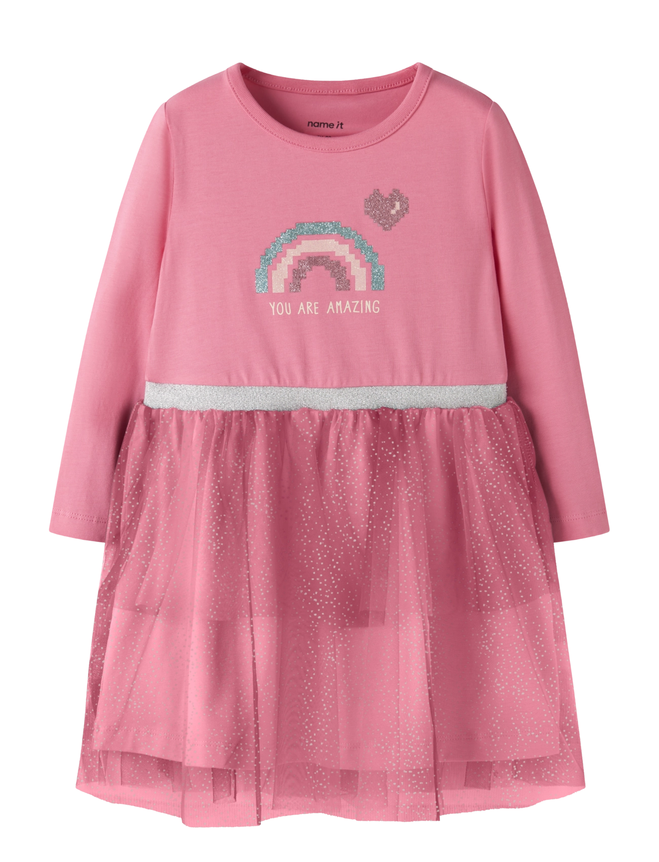 name it NMFLAHAPPI LS DRESS - Inspiration - FLOWERING GINGER / pink/rose