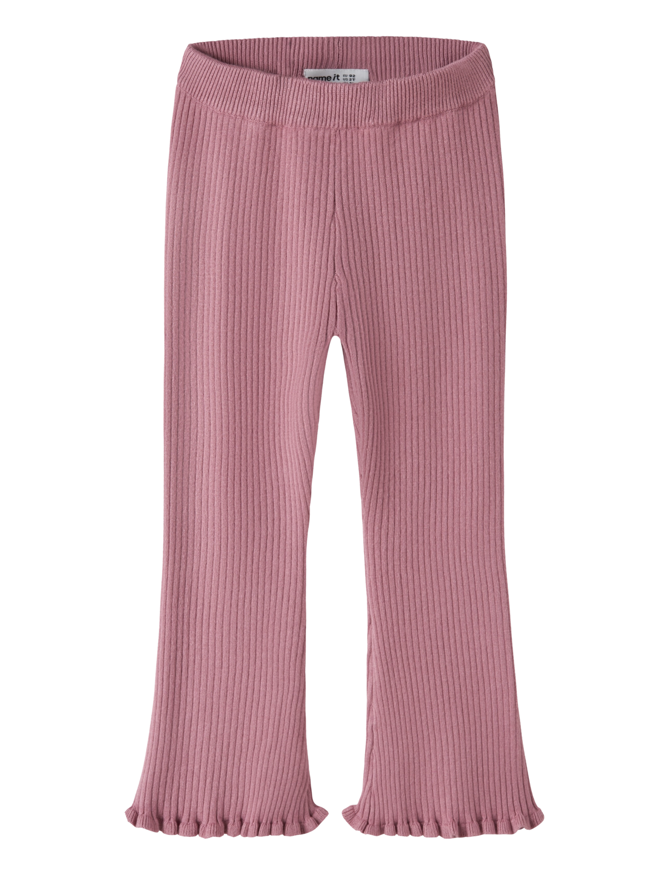 name it Nmfleanna Flare Knit Pant, Børn, Flared Strikbukser, Lila, Str: 128