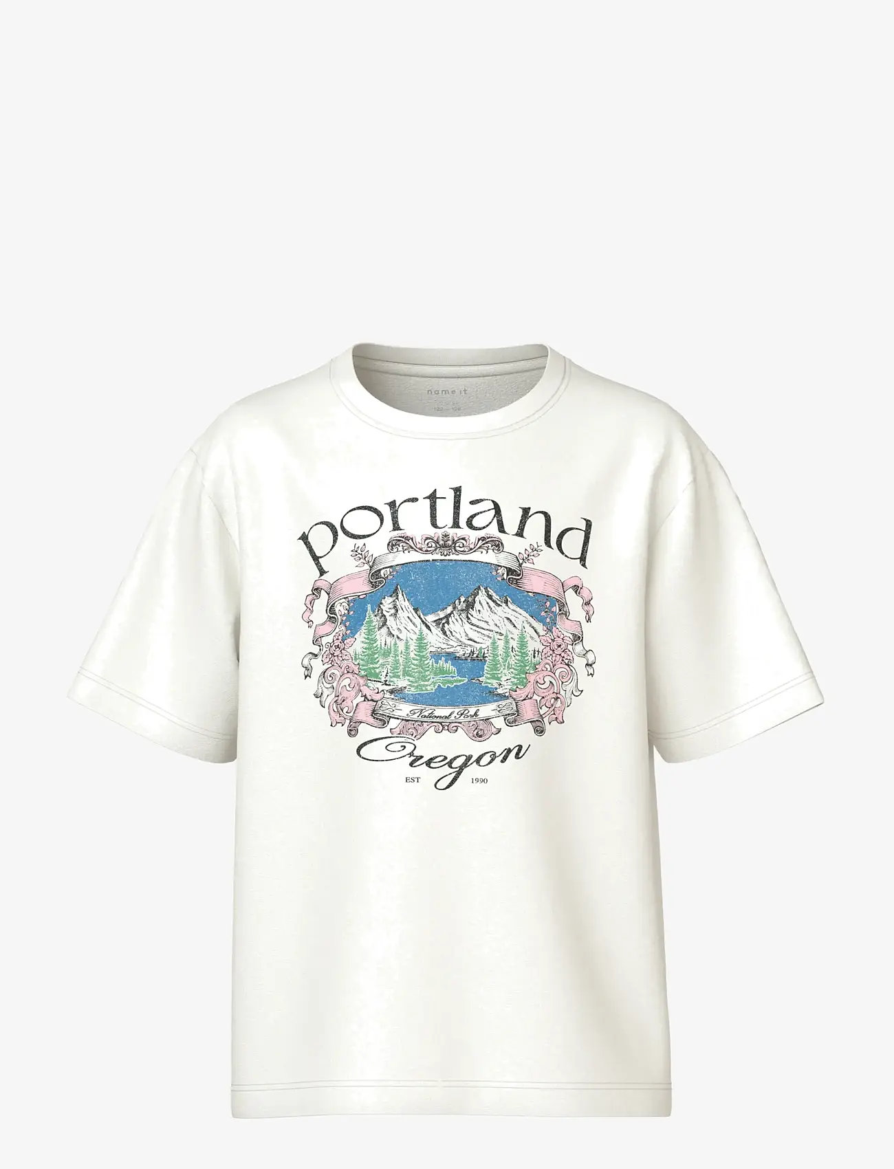 name it - NKFOLISA SS NREG TOP - short-sleeved t-shirts - cloud dancer - 1