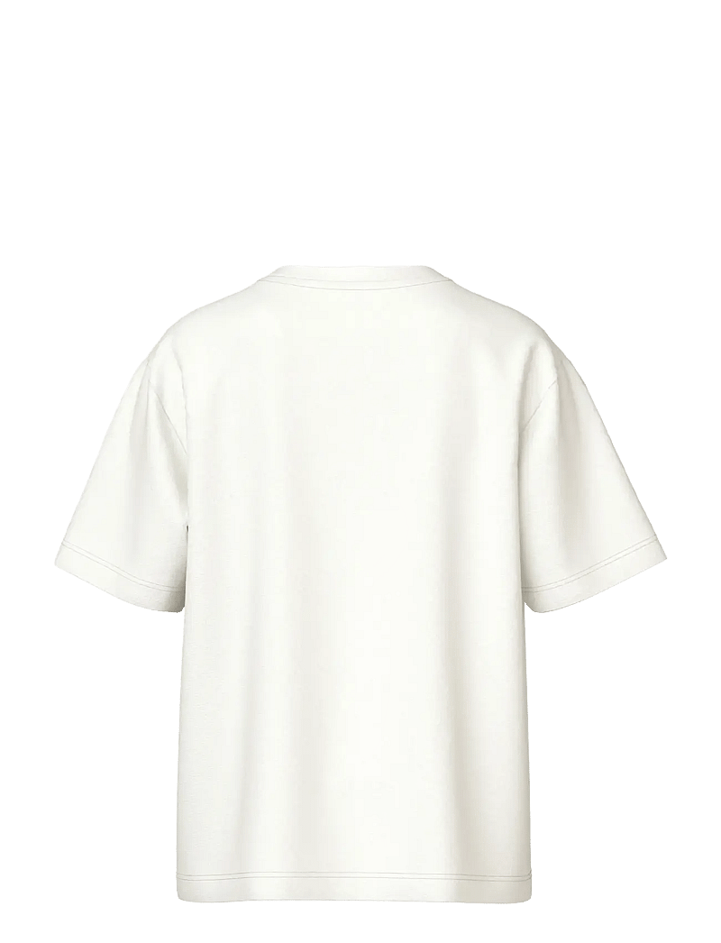 name it - NKFOLISA SS NREG TOP - lühikeste varrukatega t-särgid - cloud dancer - 2