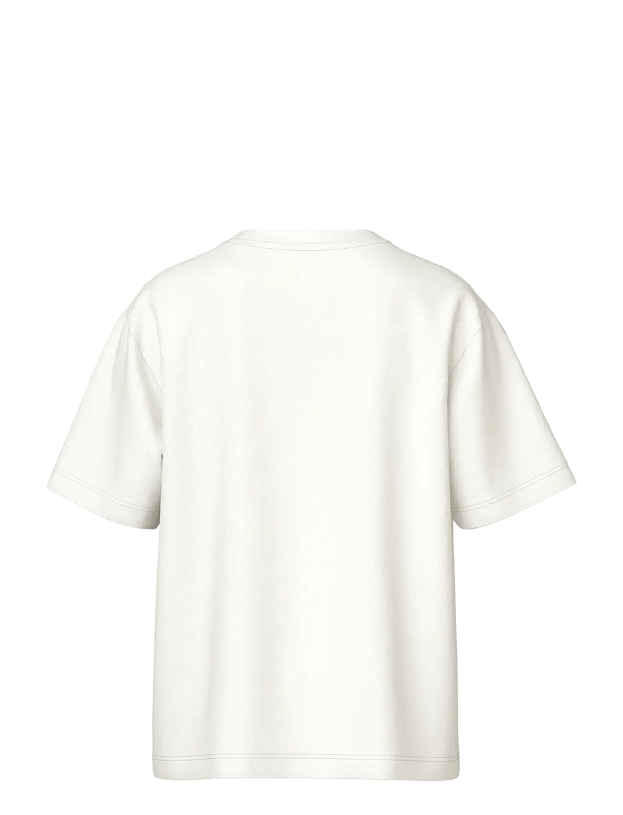 name it - NKFOLISA SS NREG TOP - kurzärmelige - cloud dancer - 2
