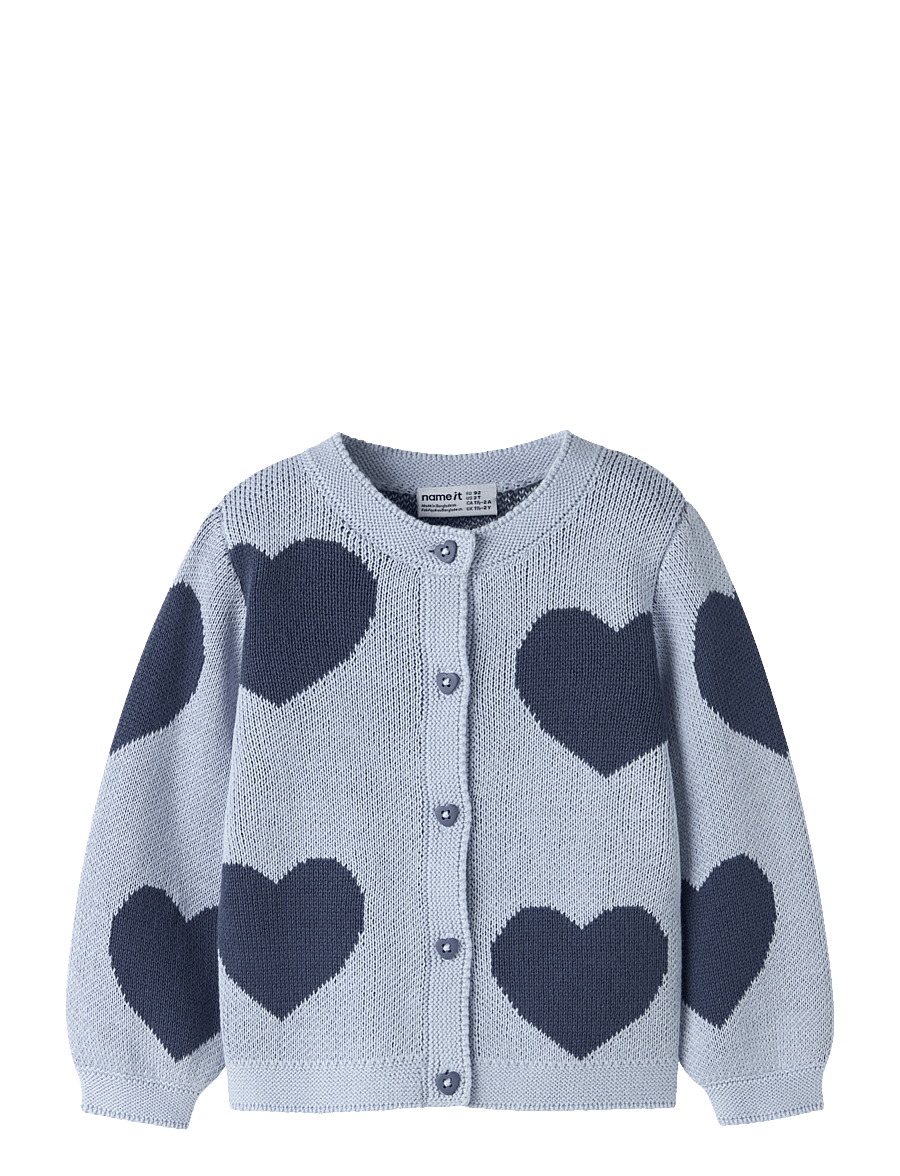 name it - NMFLIANAX LS KNIT CARD - koftor - subdued blue - 0