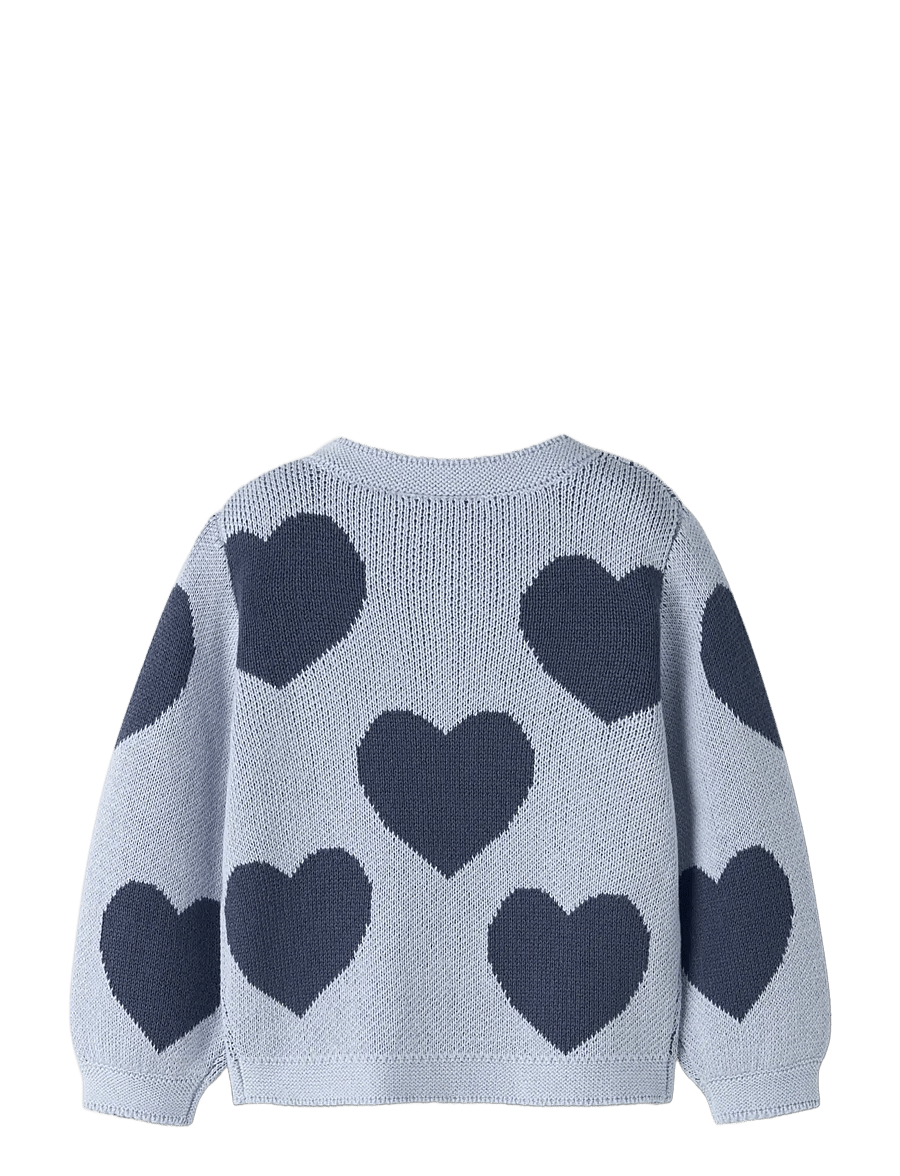 name it - NMFLIANAX LS KNIT CARD - koftor - subdued blue - 1