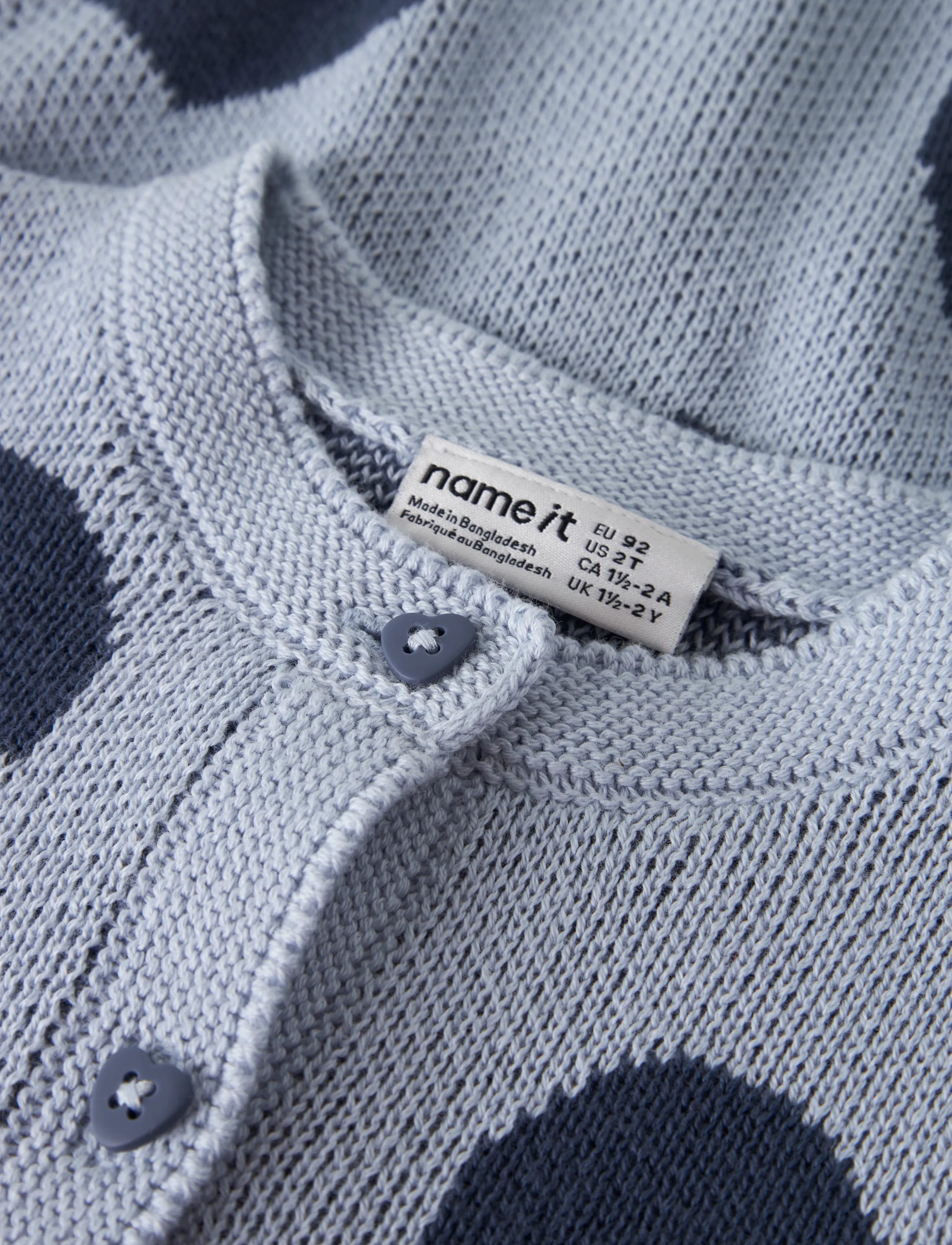 name it - NMFLIANAX LS KNIT CARD - koftor - subdued blue - 2