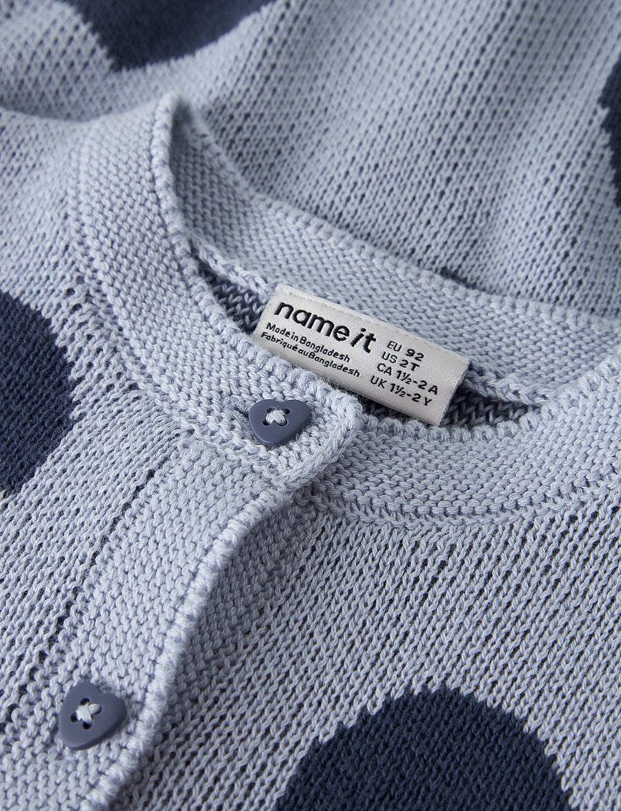 name it - NMFLIANAX LS KNIT CARD - koftor - subdued blue - 2