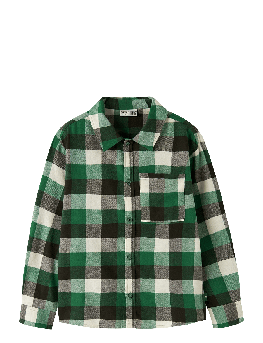 name it - NKMLEVIN LS OVERSHIRT - langärmlige hemden - verdant green - 0