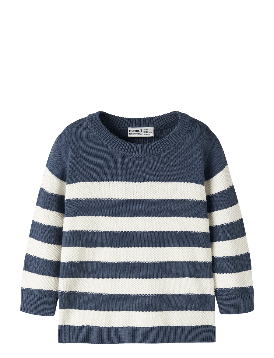 name it - NMMLOGAN LS LOOSE KNIT - stickade tröjor - vintage indigo - 0