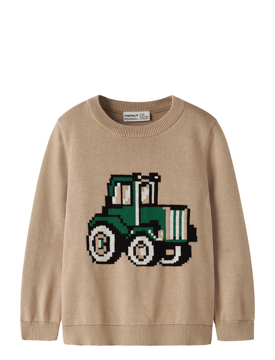 name it - NMMLEVON LS KNIT BOX - sesame - 0