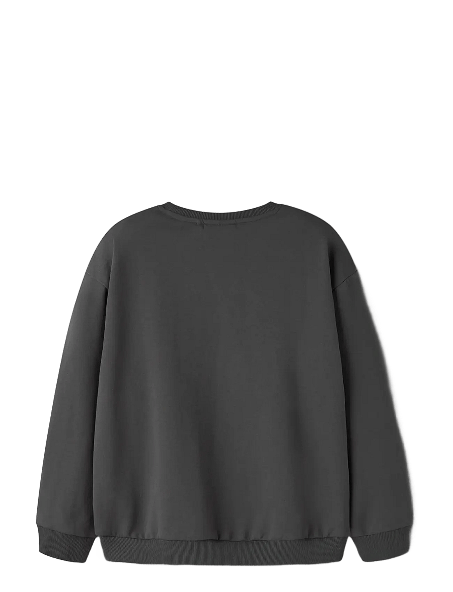 name it - NKFJYNI STITCH NREG SWE BOX BRU WDI - sweatshirts - black oyster - 1