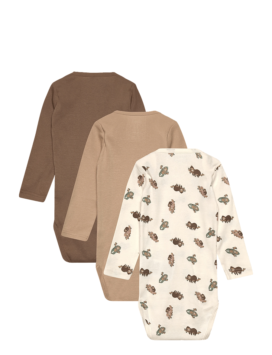 name it - NBNBODY 3P LS SLOTH NOOS - bodide multipakk - jet stream - 1