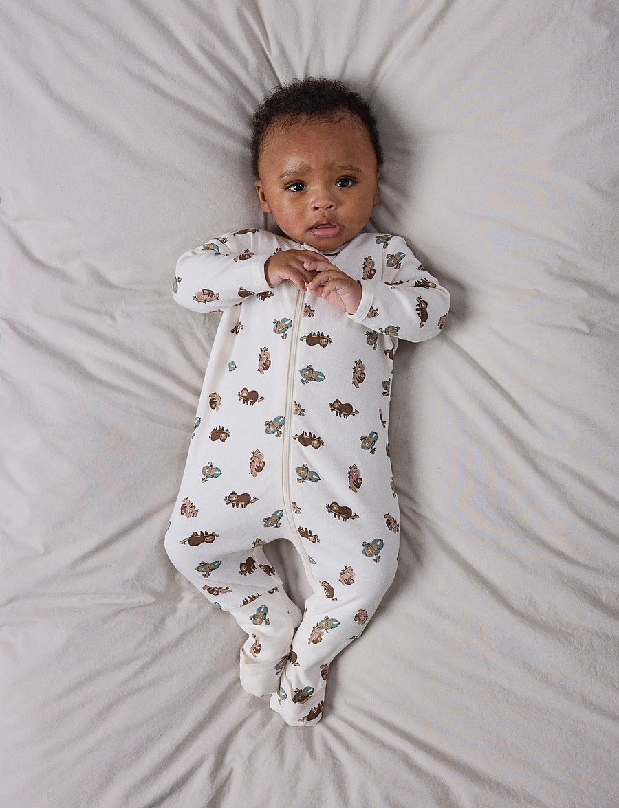 name it - NBNNIGHTSUIT 2P ZIP FF SLOTH NOOS - jet stream - 3