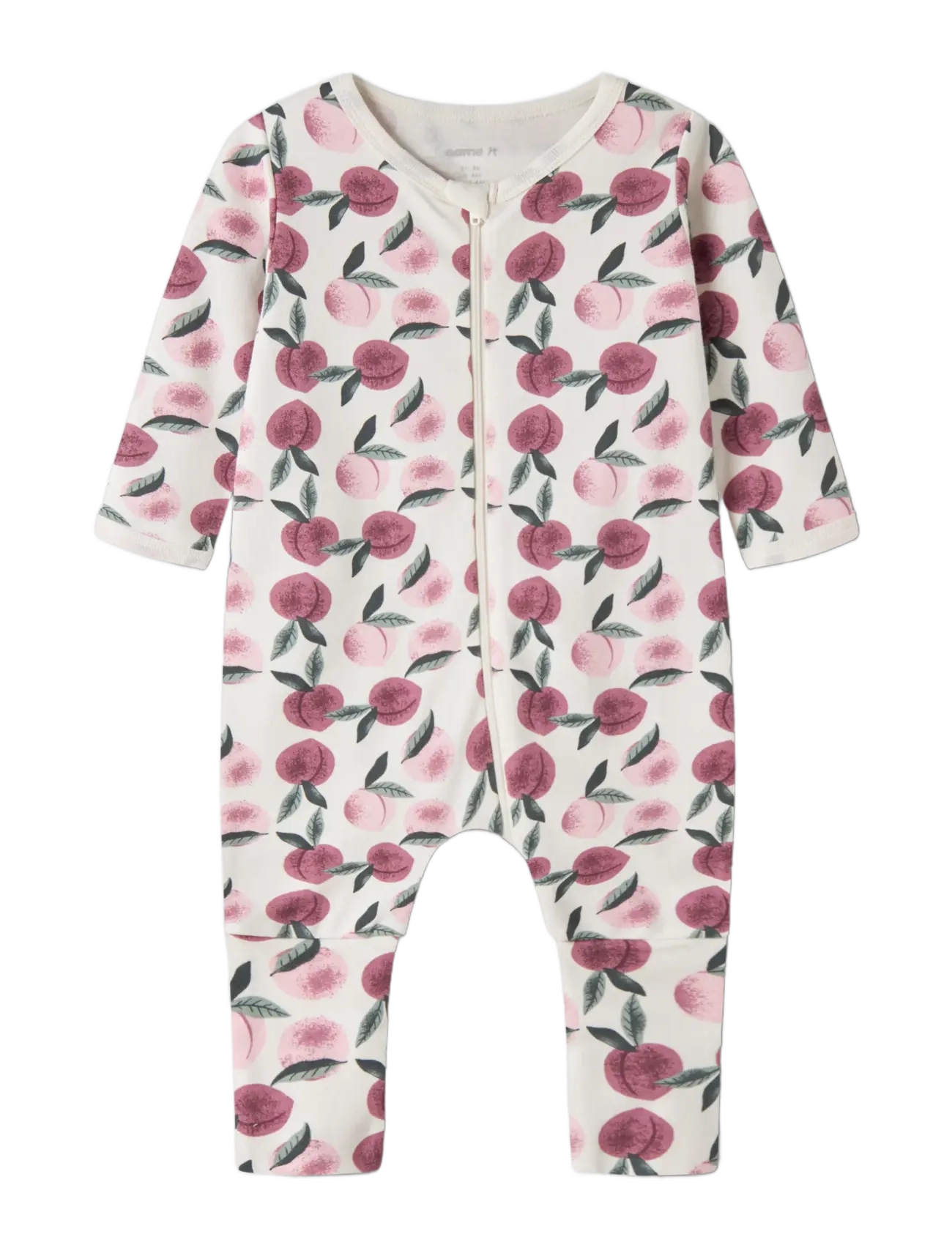 name it - NBFNIGHTSUIT 2P ZIP FF PEACHES NOOS - jet stream - 2