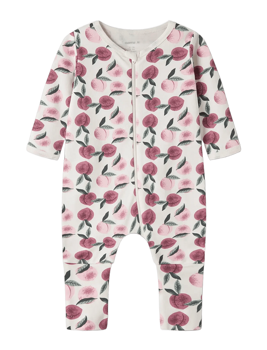 name it - NBFNIGHTSUIT 2P ZIP FF PEACHES NOOS - jet stream - 2