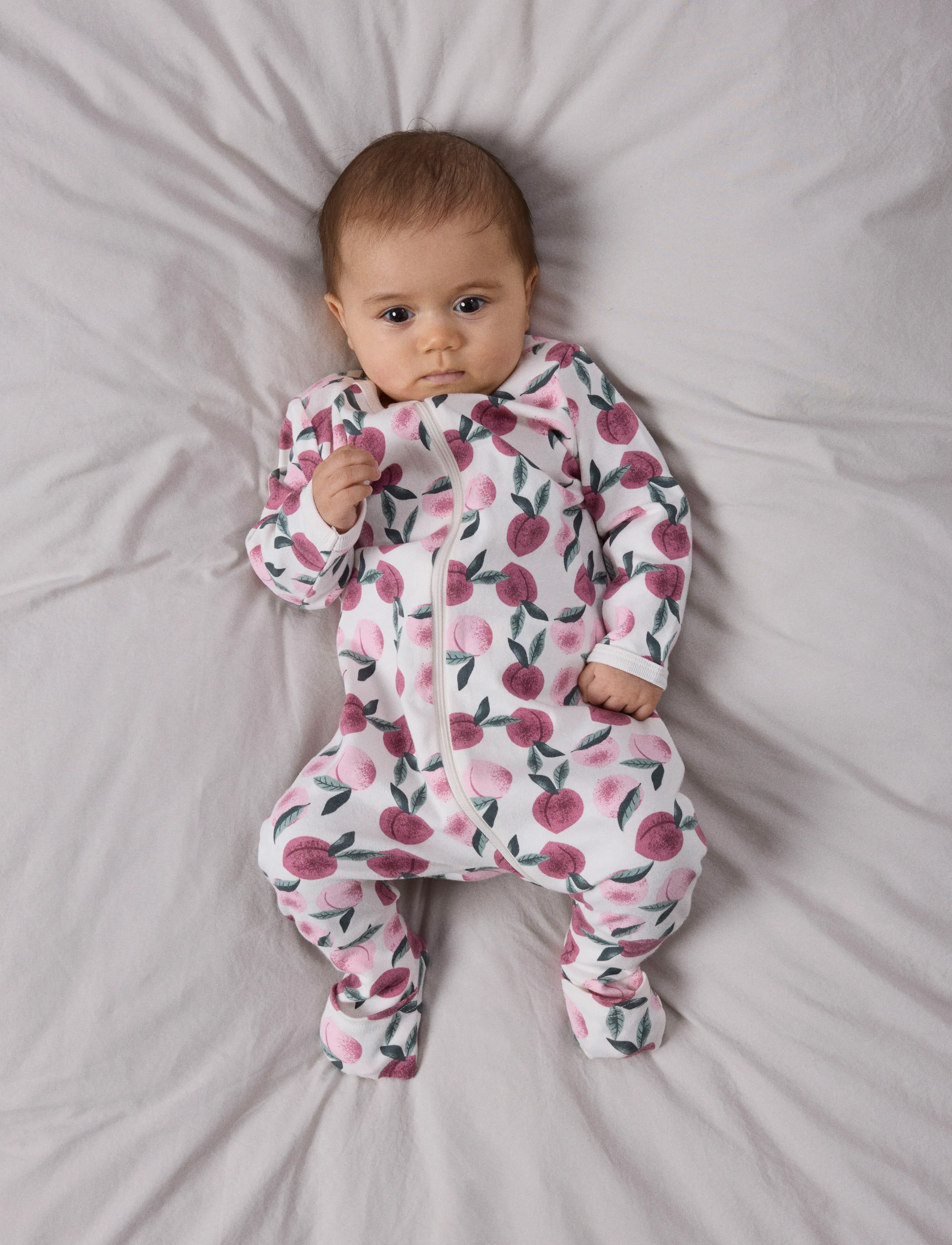 name it - NBFNIGHTSUIT ZIP FF PEACHES NOOS - jet stream - 2
