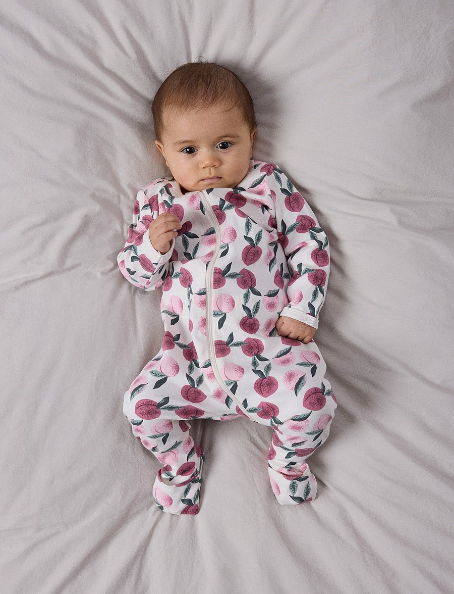 name it - NBFNIGHTSUIT ZIP FF PEACHES NOOS - jet stream - 2