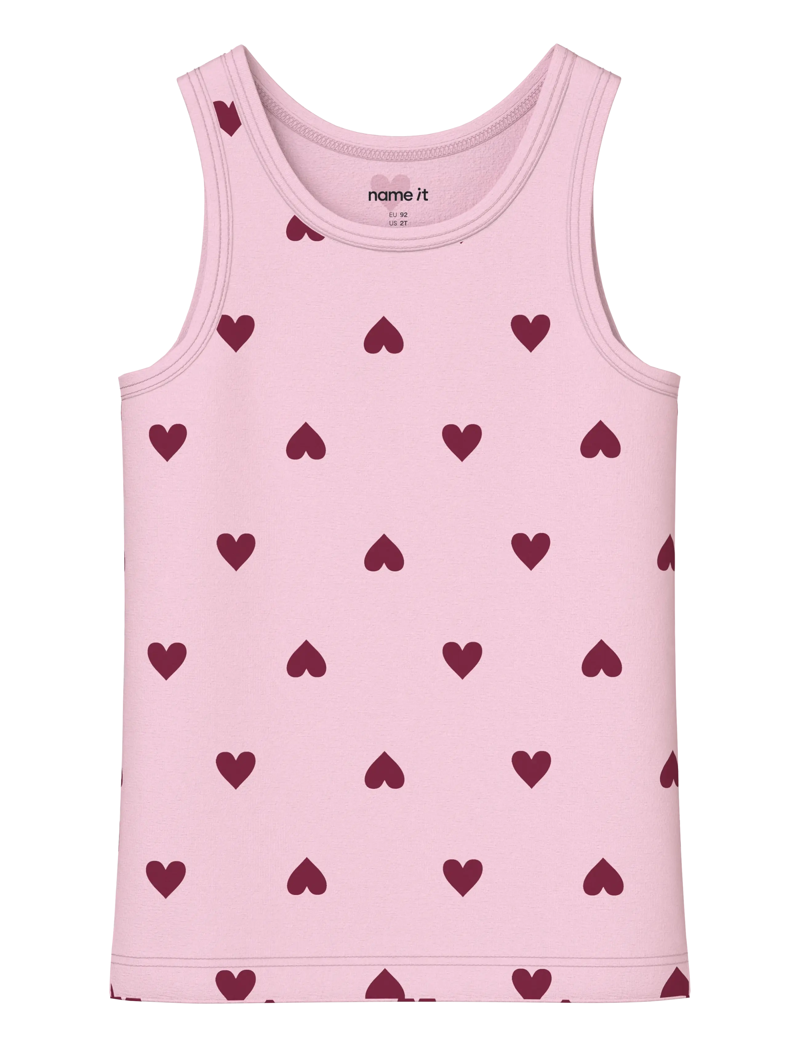 name it - NMFTANK TOP 2P CUTIE HEART NOOS - tops - parfait pink - 2