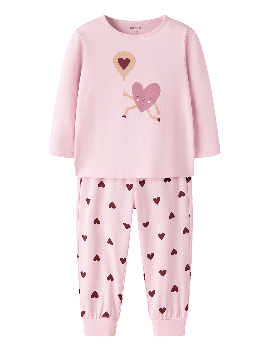 name it - NMFNIGHTSET CUTIE HEART NOOS - pyjamasset - parfait pink - 0