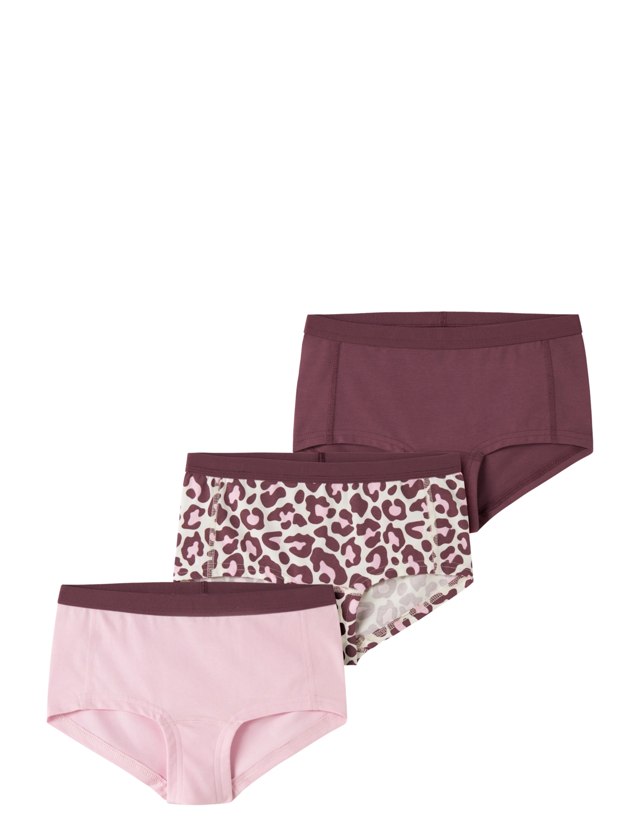 name it Nkfhipster 3P Leo Noos, 122-128, Underwear, Creme - Panties, Kinder
