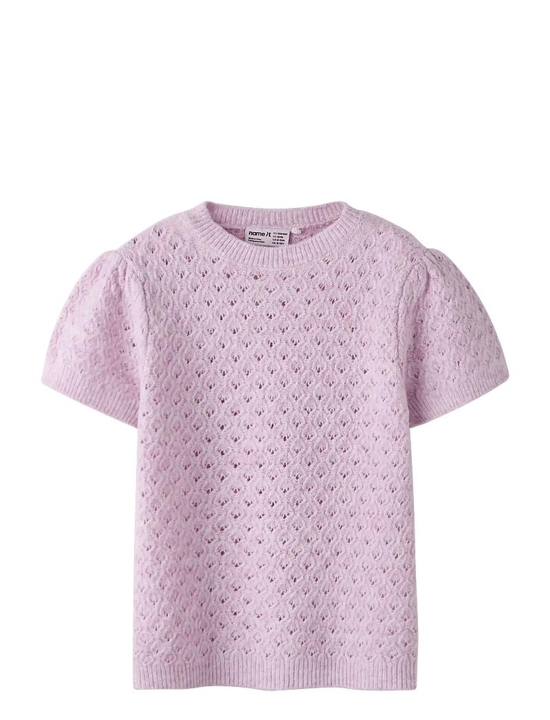name it - NKFBEATE SS KNIT TOP - trøjer - keepsake lilac - 0