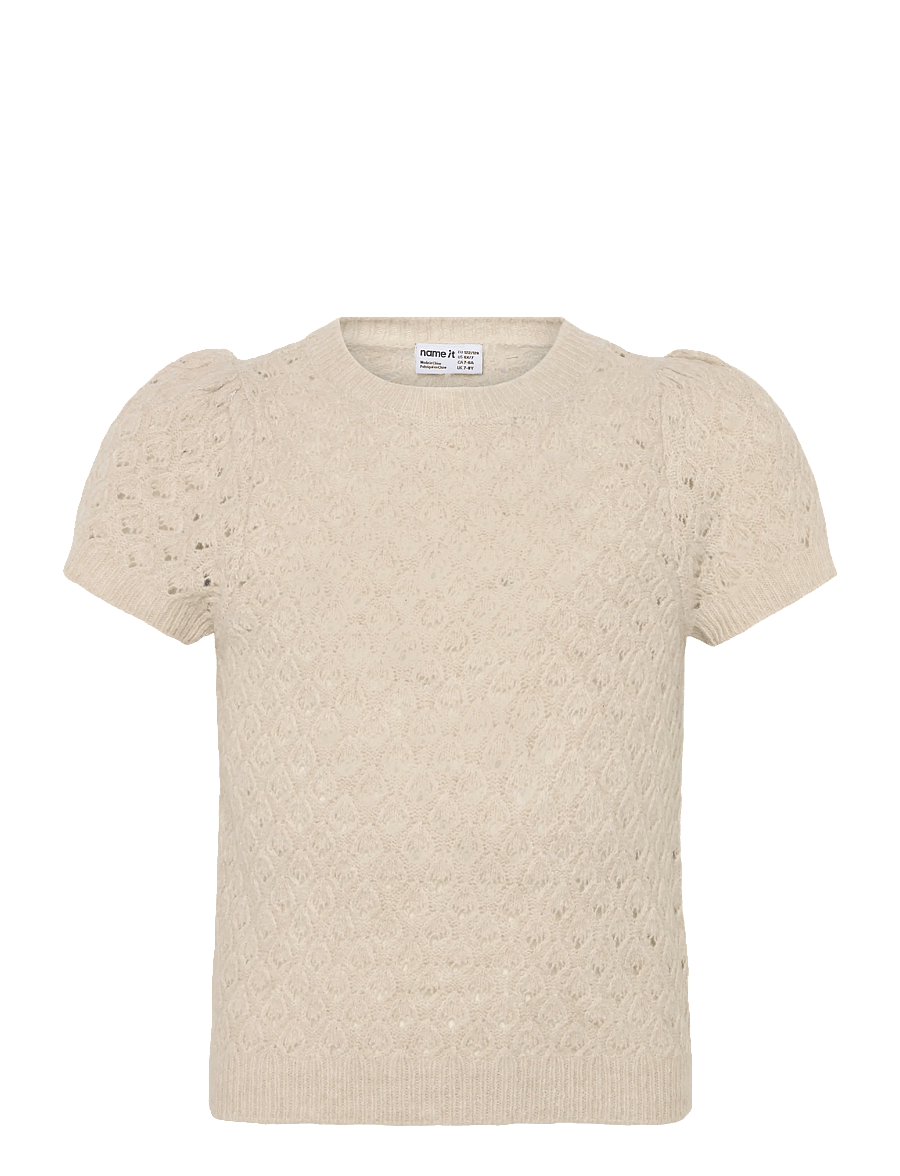 name it - NKFBEATE SS KNIT TOP - pullover - nacreous cloud - 0