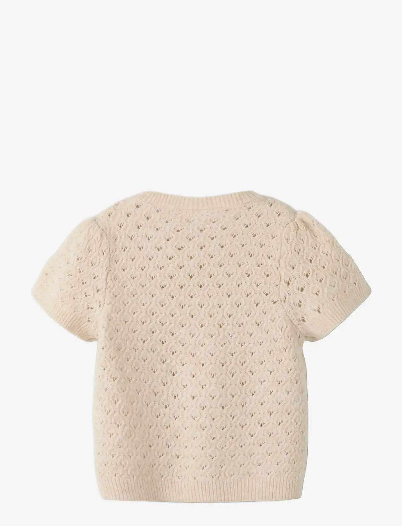 name it - NKFBEATE SS KNIT TOP - stickade tröjor - nacreous cloud - 1