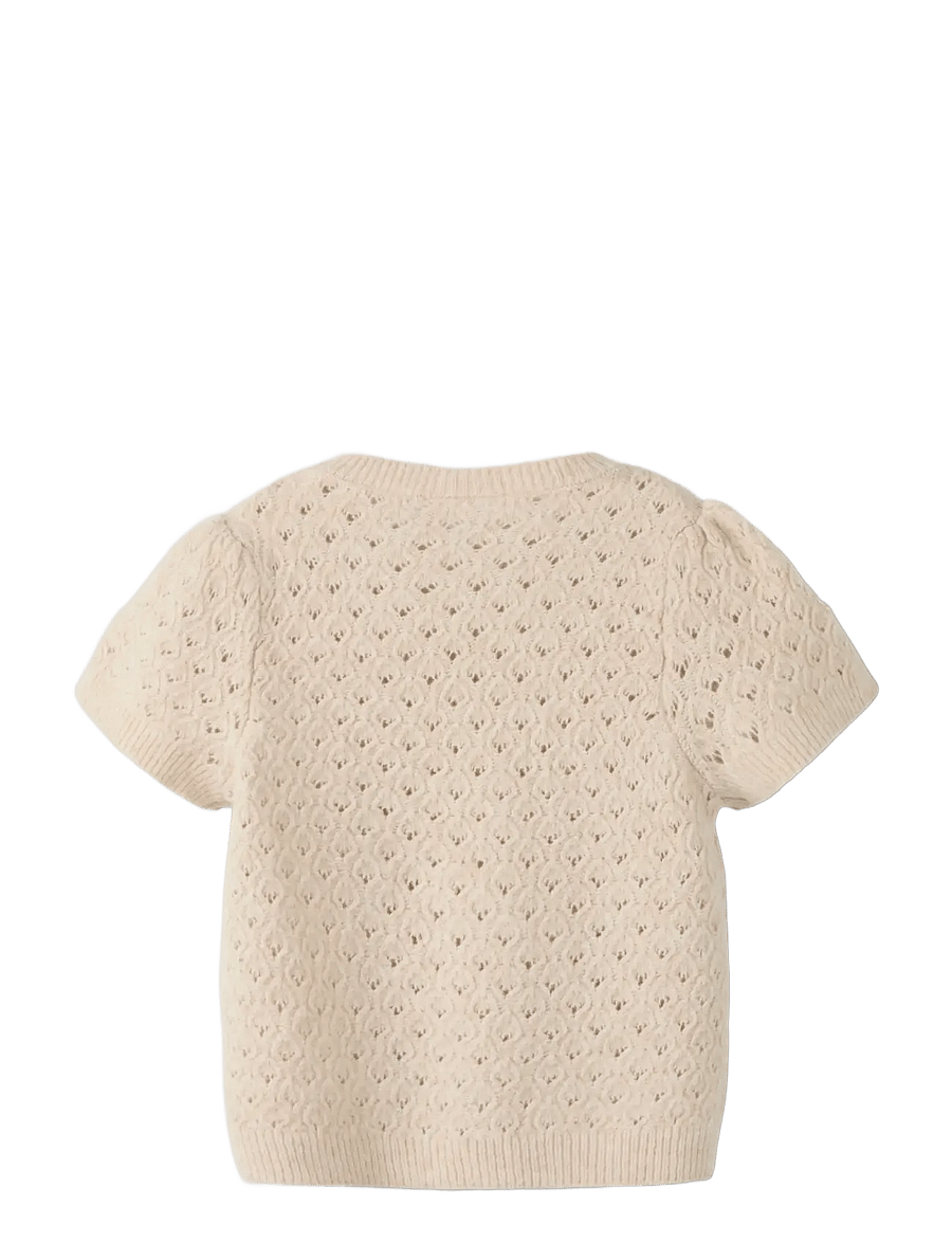 name it - NKFBEATE SS KNIT TOP - truien - nacreous cloud - 1
