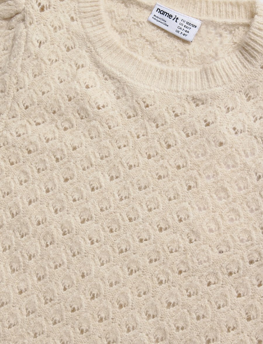 name it - NKFBEATE SS KNIT TOP - pullover - nacreous cloud - 2