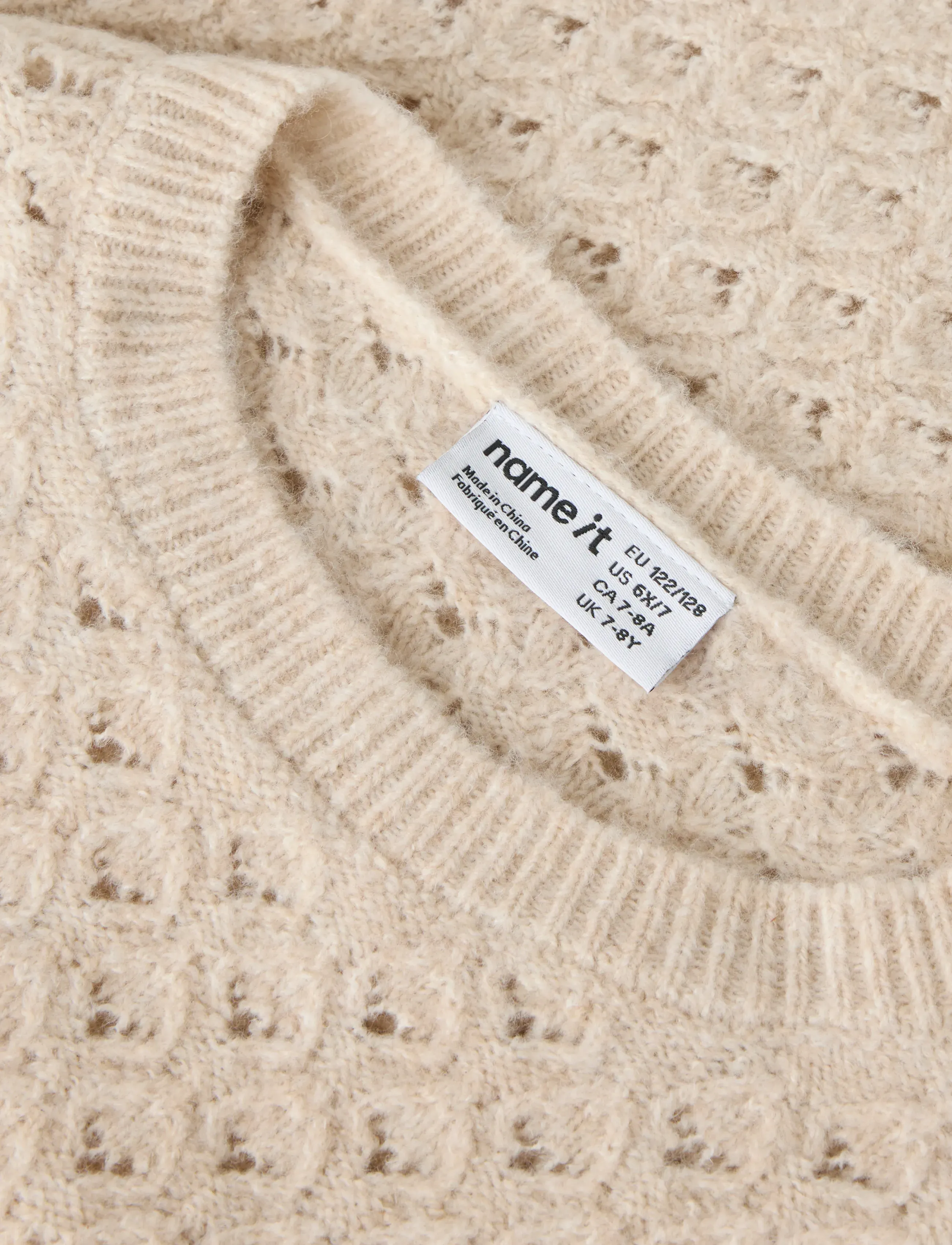 name it - NKFBEATE SS KNIT TOP - truien - nacreous cloud - 2