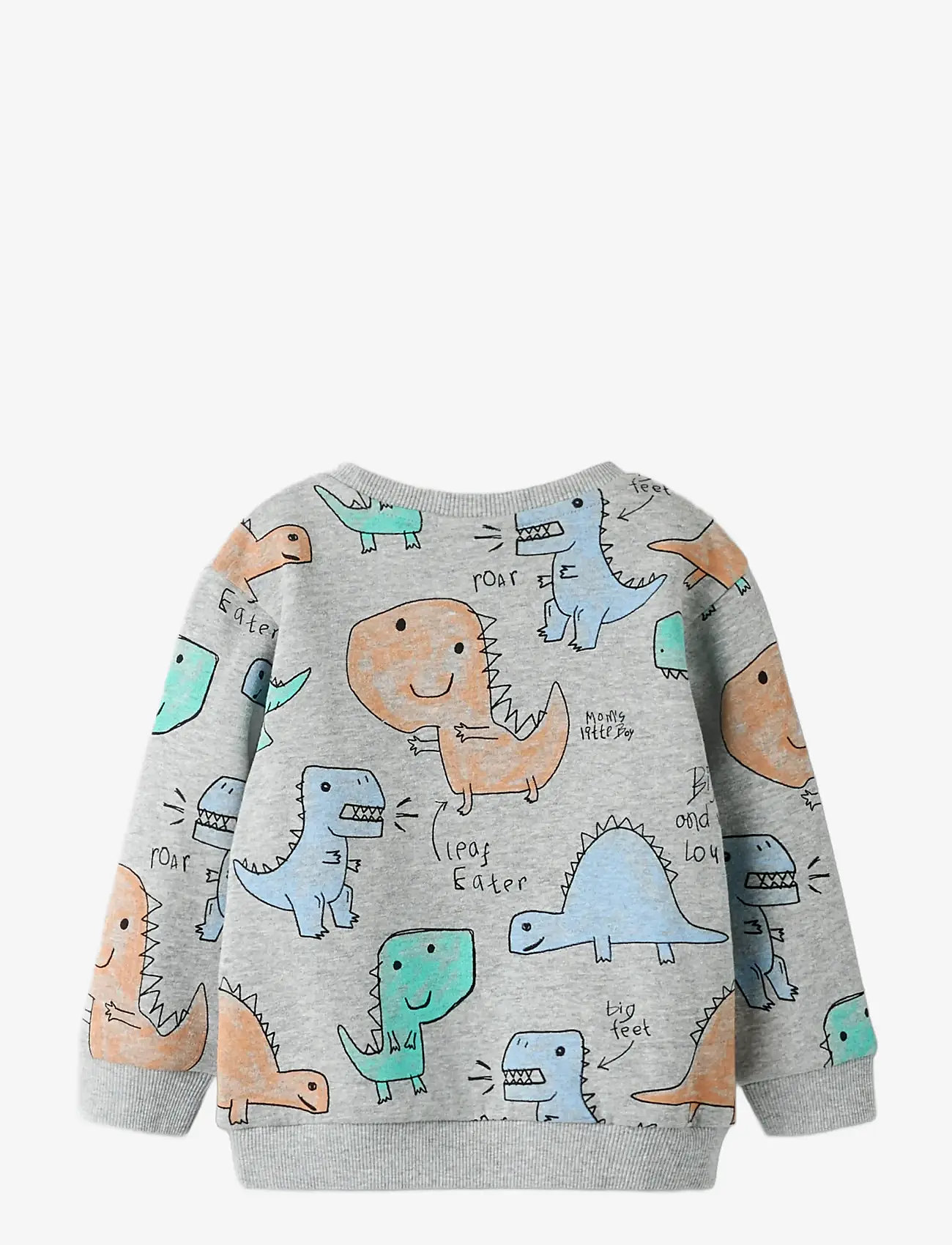 name it - NMMSIKKO LS NREG SWE BRU - sweatshirts & hættetrøjer - grey melange - 2