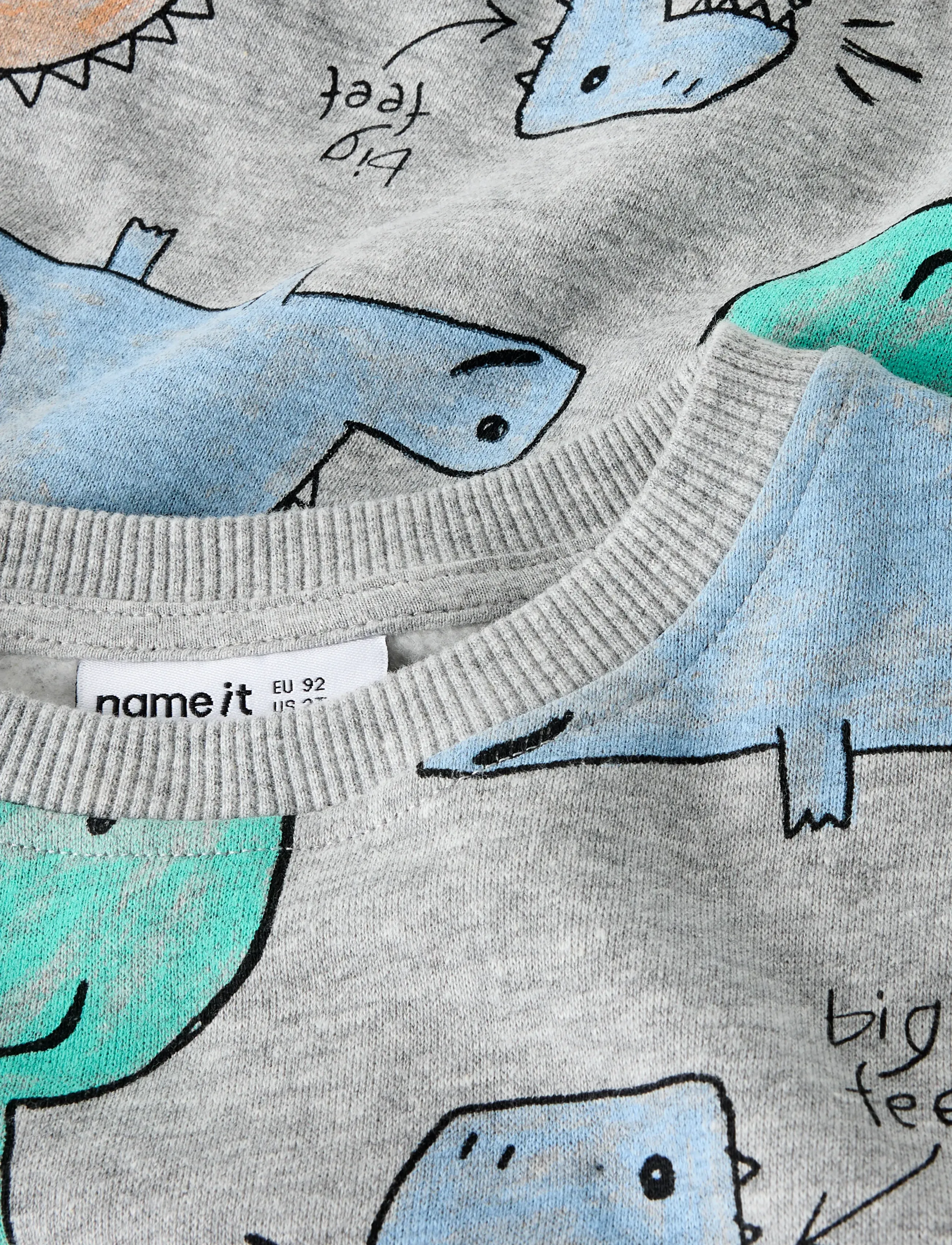 name it - NMMSIKKO LS NREG SWE BRU - sweatshirts - grey melange - 3