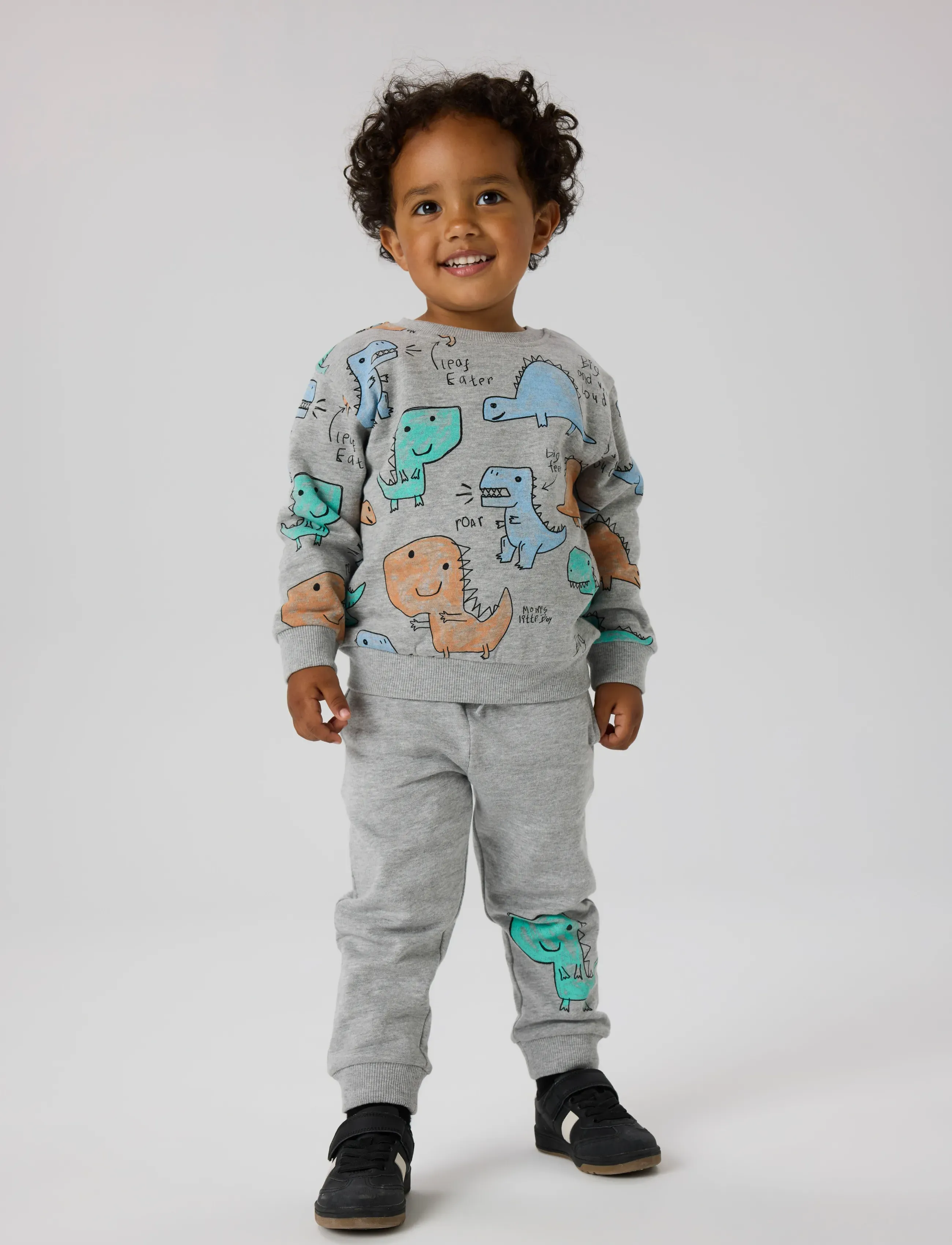 name it - NMMSIKKO LS NREG SWE BRU - sweatshirts - grey melange - 4