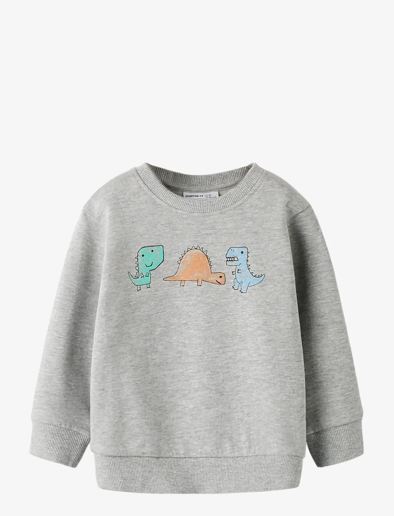 name it - NMMSIKKO LS NREG SWE BRU - dressipluusid - grey melange - 1